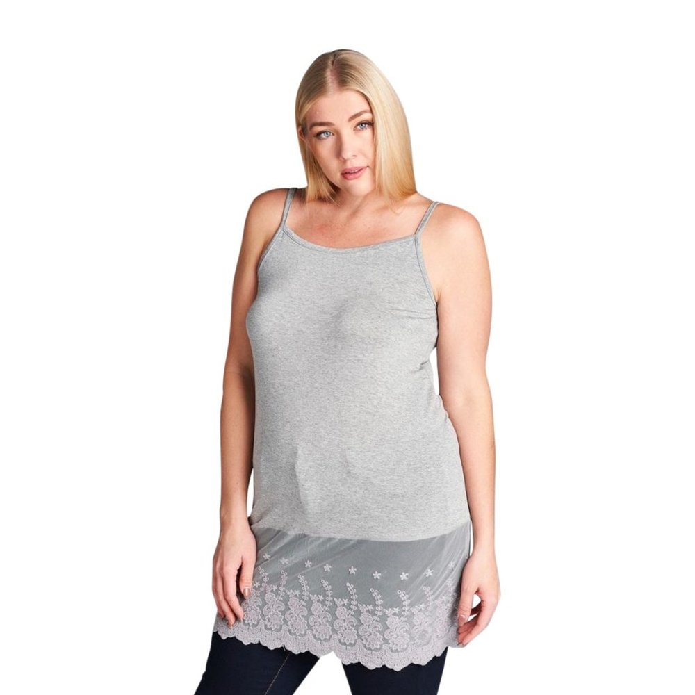 ODDI Sleeveless Lace Extender, Grey
